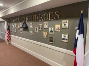 wall of heroes at Franklin Park Community