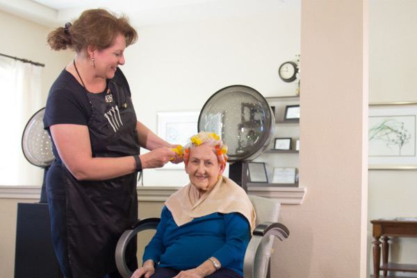 Franklin Park Senior Living_Senior at Salon