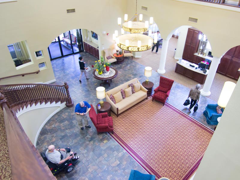 Franklin Park Senior Living_Overhead Shot of Lobby