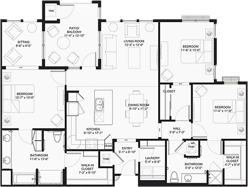 Franklin Park® Alamo Heights Independent Living The Roma Floor Plan