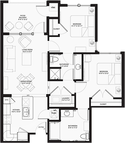 Franklin Park® Alamo Heights Independent Living The Sorrento Floor Plan