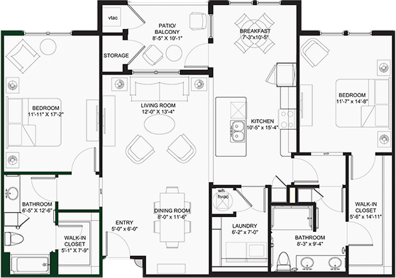 Franklin Park® Alamo Heights Independent Living The Venezia Floor Plan