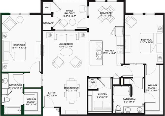 View Our Senior Apartment Floor Plans Franklin Park Alamo Heights