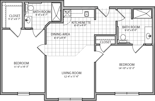 Franklin Park® Sonterra Assisted Living Milano Floor Plan
