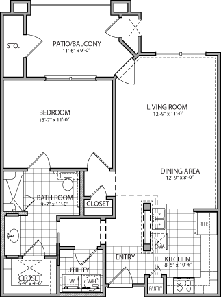 Franklin Park® Sonterra Independent Living Napoli Floor Plan