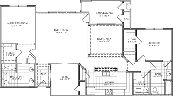 Franklin Park® Sonterra Independent Living Roma Floor Plan