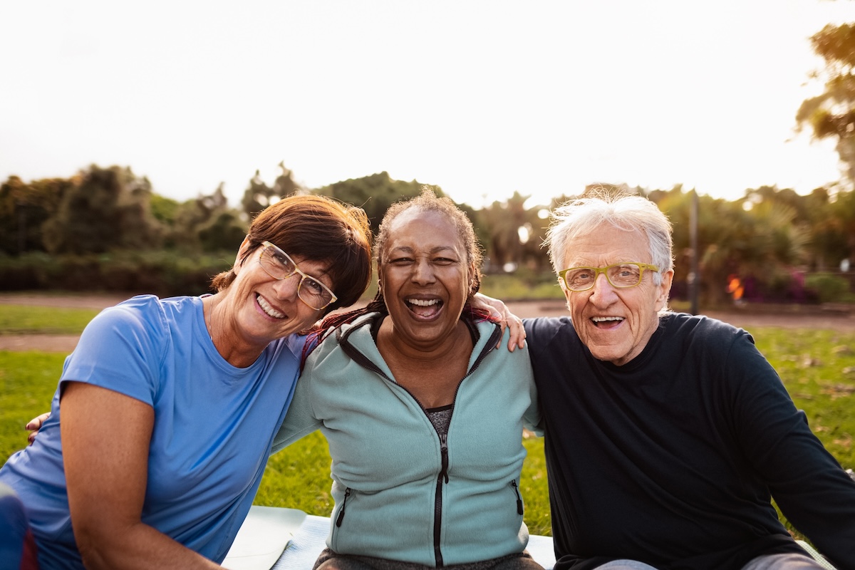 Happy,Multiracial,Senior,Friends,Having,Fun,Smiling,At,The,Camera